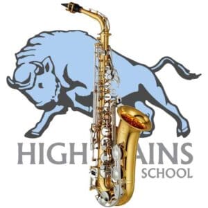 high plains logo with alto sax