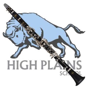 high plains logo with clarinet